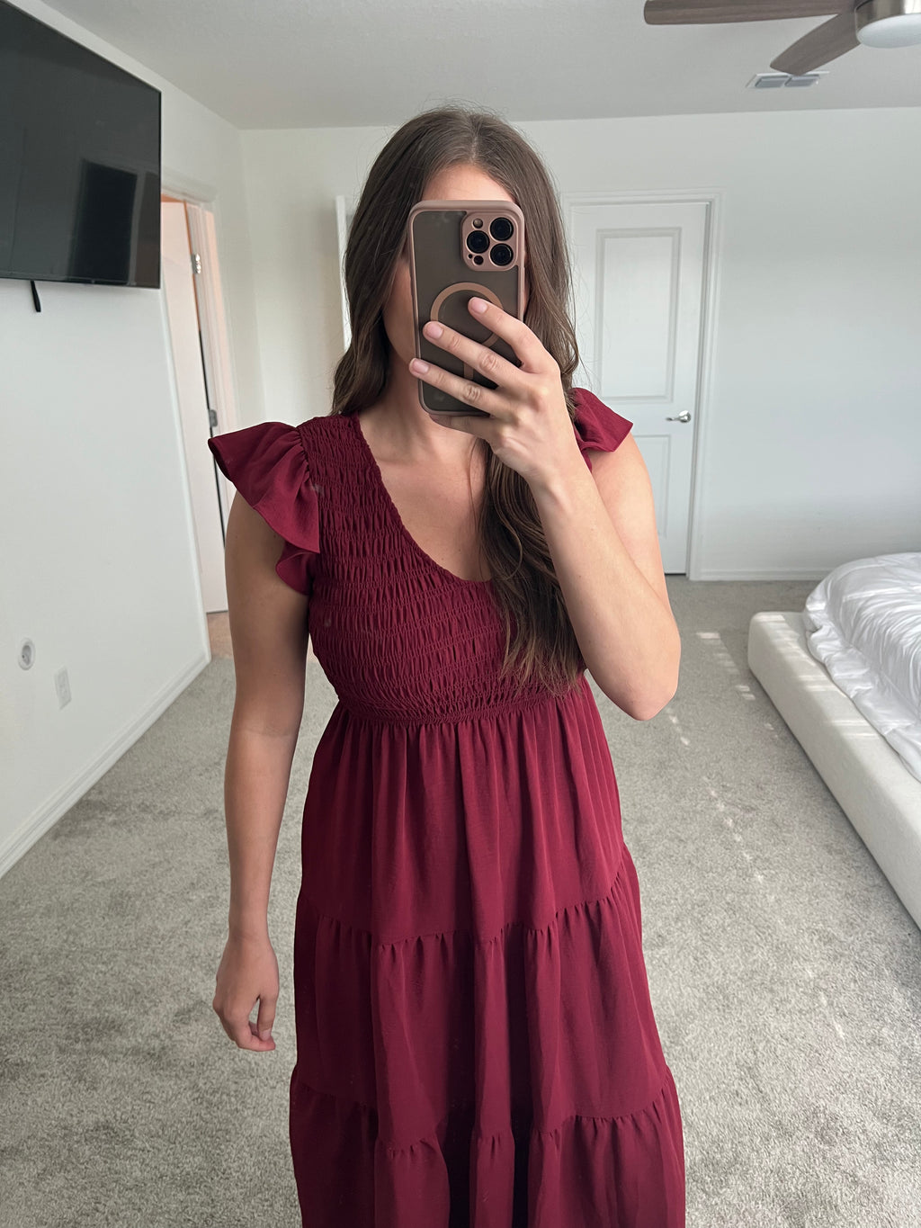 Lizzie Flutter Sleeve Dress