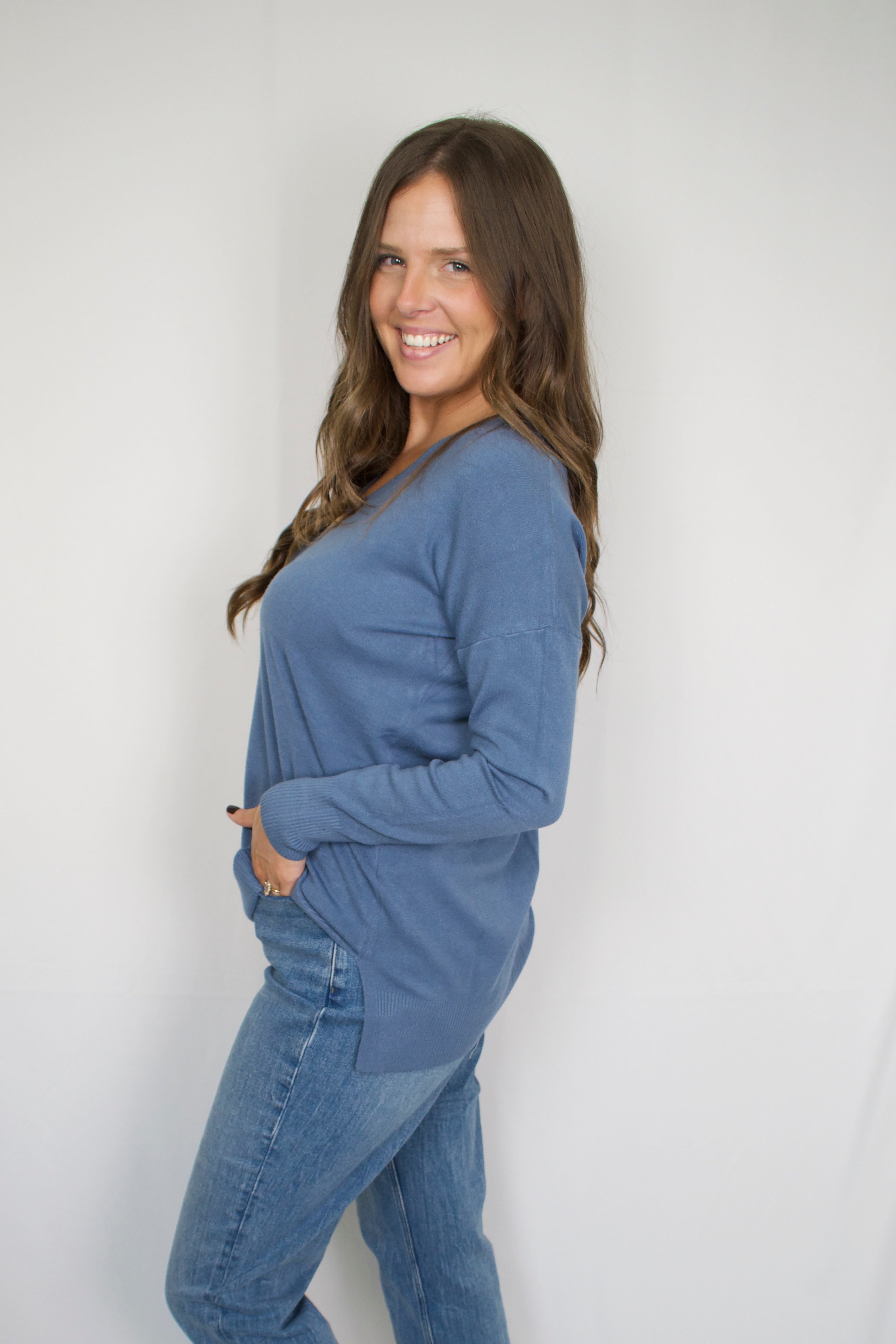 Stef Sweater - Dusty Blue