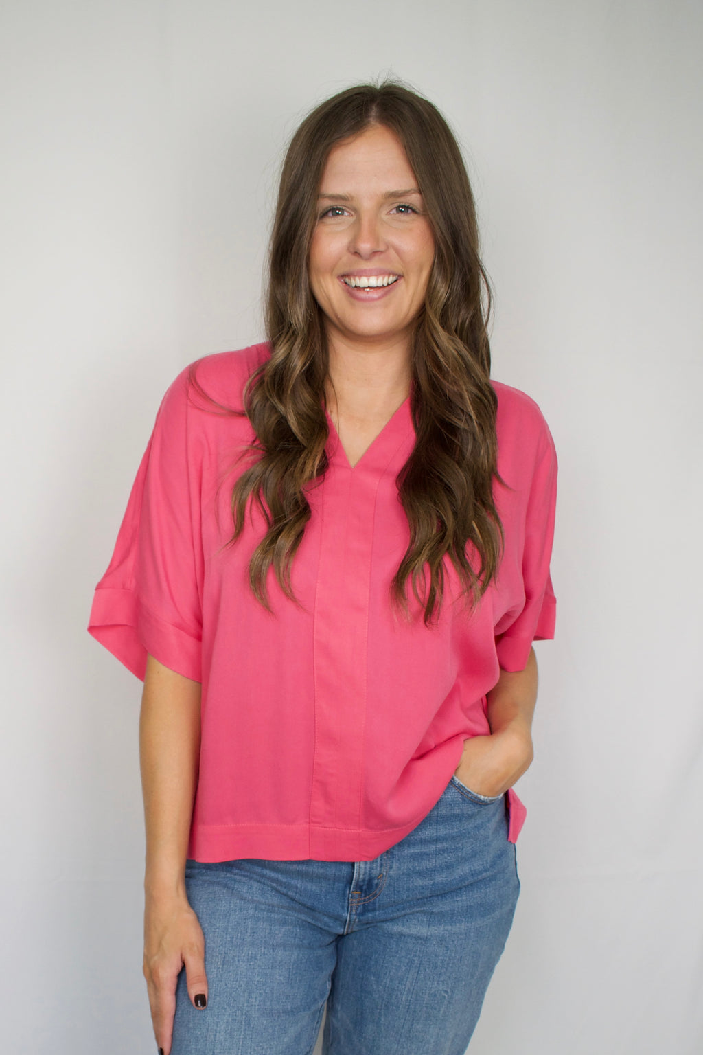 Valerie Top in Dark Pink