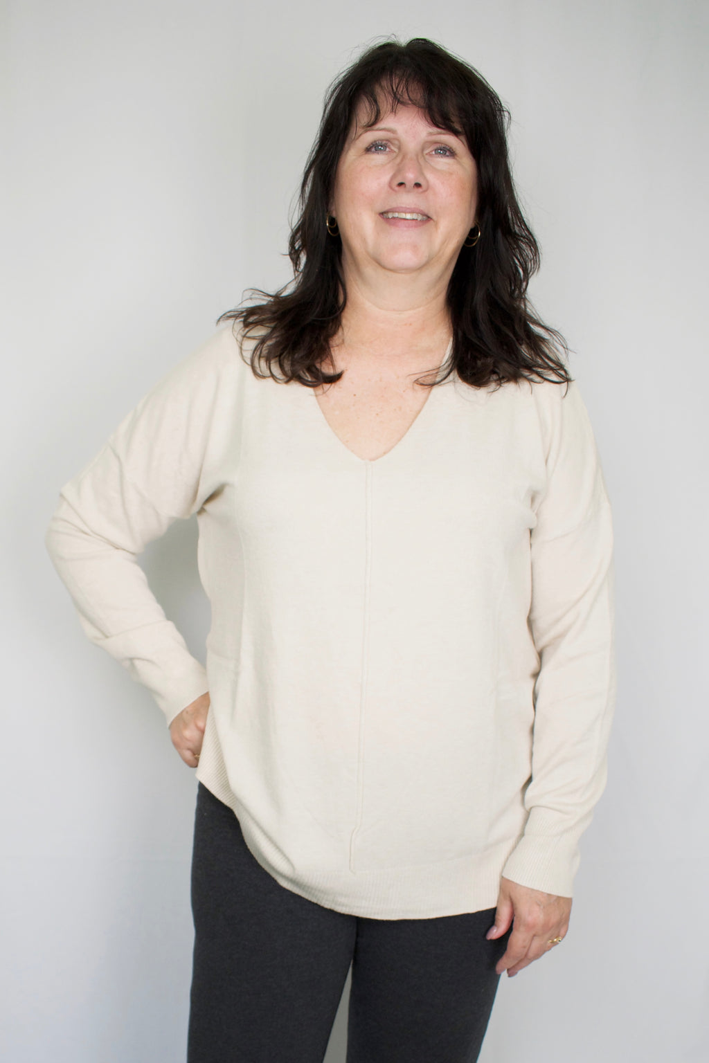 Stephanie Sweater - Sand Beige (Plus)