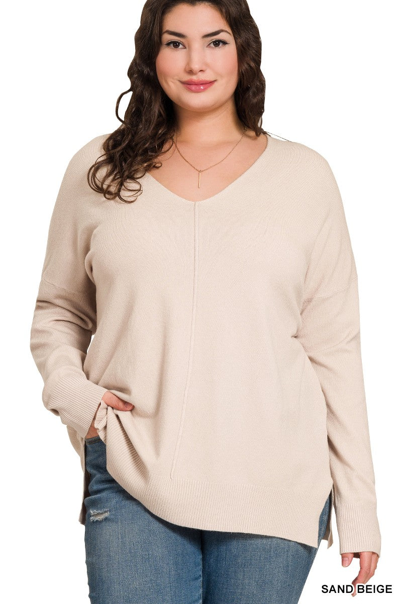 Stephanie Sweater - Sand Beige (Plus)