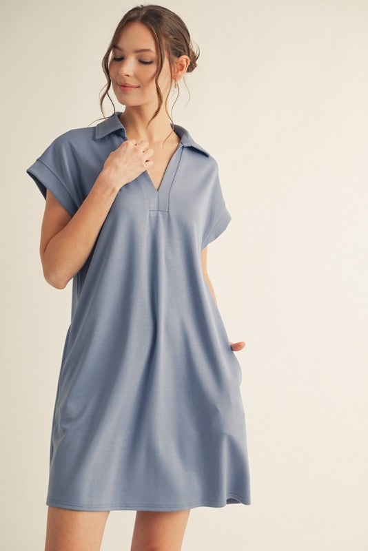 Kimberly Collared Dress in Denim (Plus)