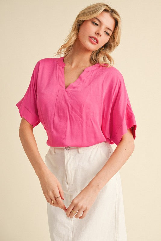 Valerie Top in Dark Pink